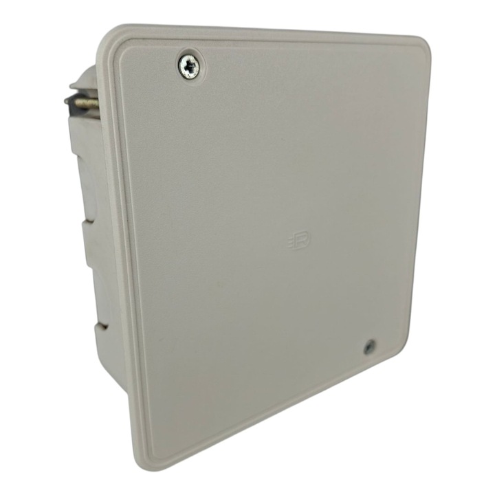 Doza derivatie gips carton 100x100mm patrata sub tencuiala, diametrul maxim a tubului PVC Ø25(mm)