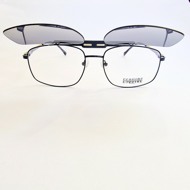 Rame Ochelari ClipOn Barbati Esquire SN1404 Rectangular Metal Negru