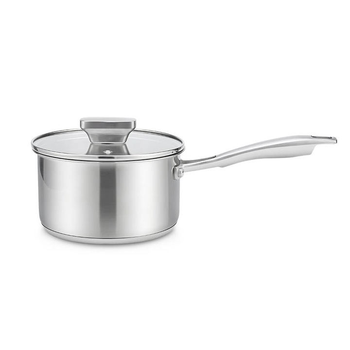 Касерола с капак, Маестро, 16 см, 1,7 л, инокс, модерен дизайн
