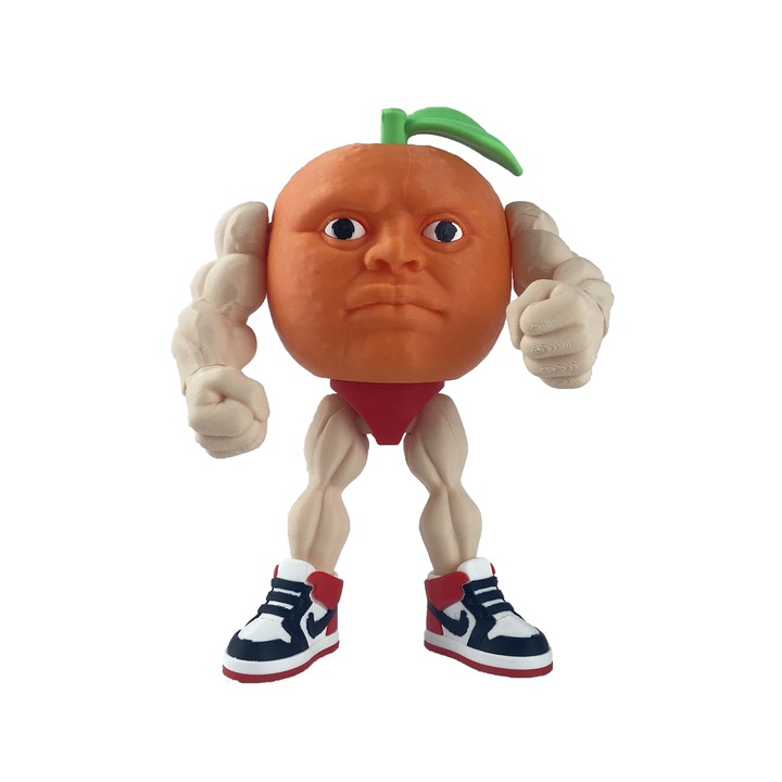 Figurina Udin din din dun, design TikTok, Italian Brainrot, articulatii mobile, multicolor