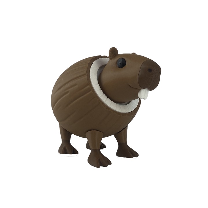 Figurina Burbaloni Luliloli, design TikTok, Italian Brainrot, articulatii mobile, multicolor