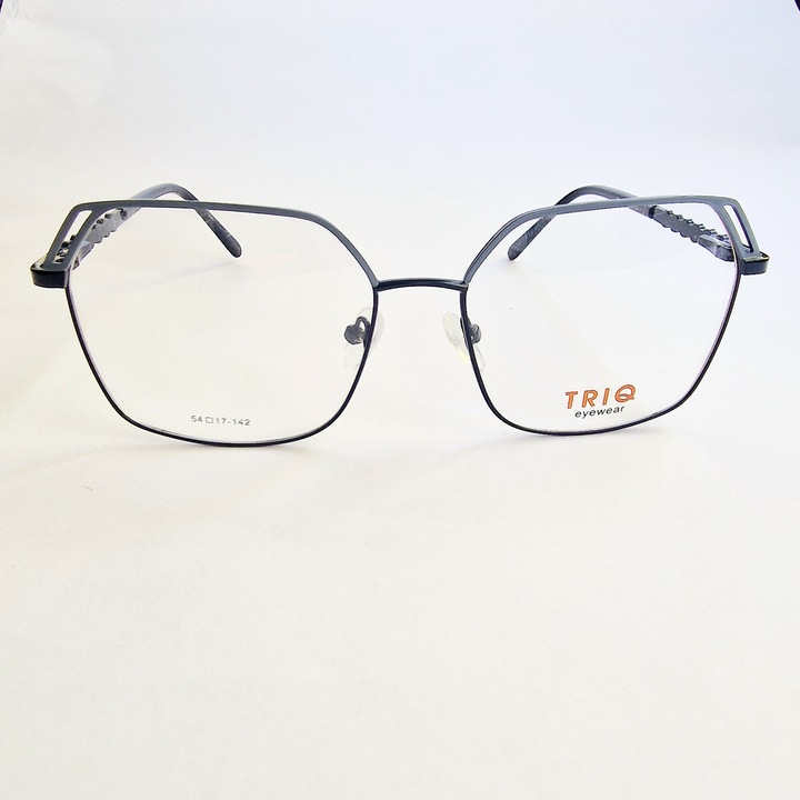 Rame Ochelari Dama Triq 681 C3 Hexagonal Metal Gri Negru