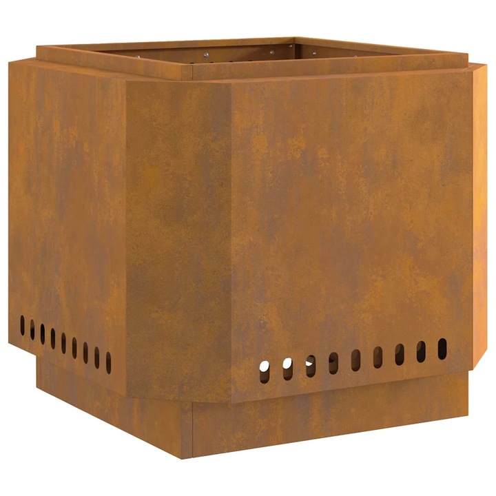 vidaXL Tűzrakó Barna 58 x 58 x 51 cm időjárásálló acél