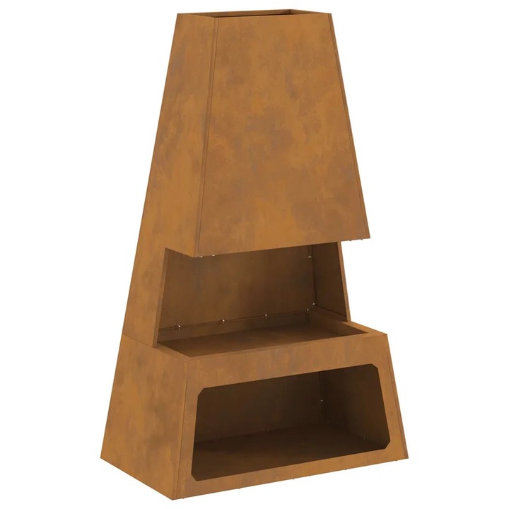 Cuptor de foc vidaXL, Maro, 60 x 35 x 100 cm