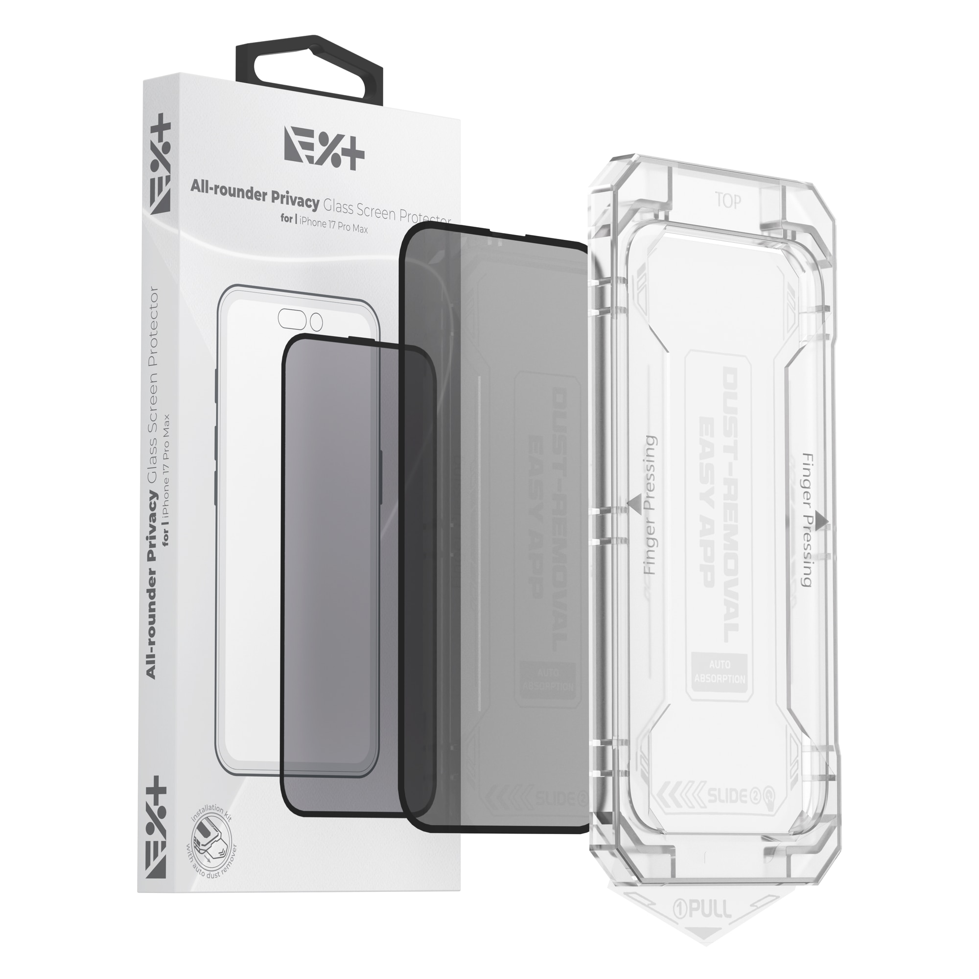 Folie de protectie din sticla All-rounder Privacy NOA pentru Iphone 17 Pro Max