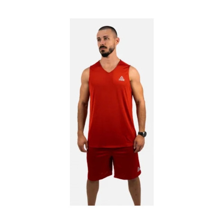 Set Maiou/Short Baschet Reversibil Peak Rosu/Negru 4XS