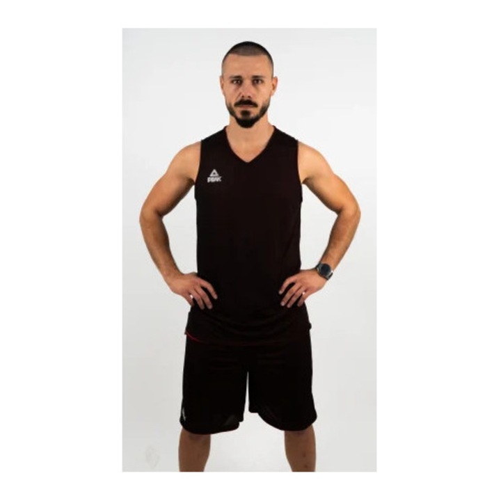 Set Maiou/Short Baschet Reversibil Peak Negru/Alb 2XS