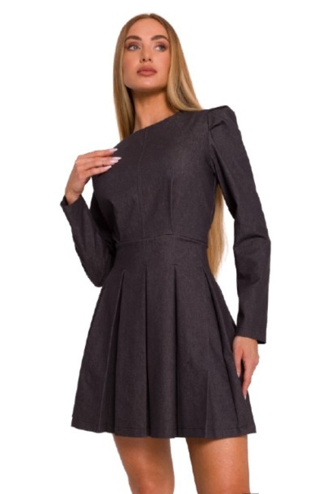 Мини рокля, M884 графитен деним