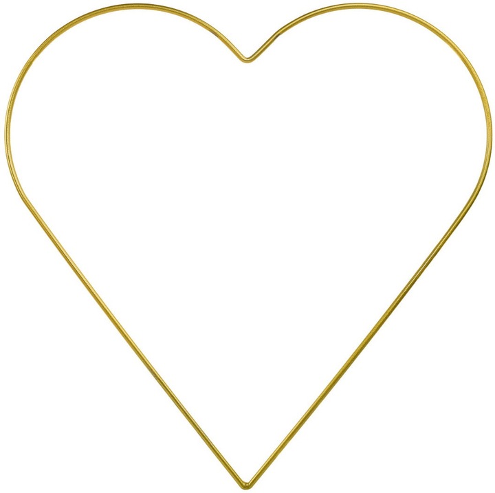 Prinzator de vise, inima metalica, PartyPro, 15cm, aurie