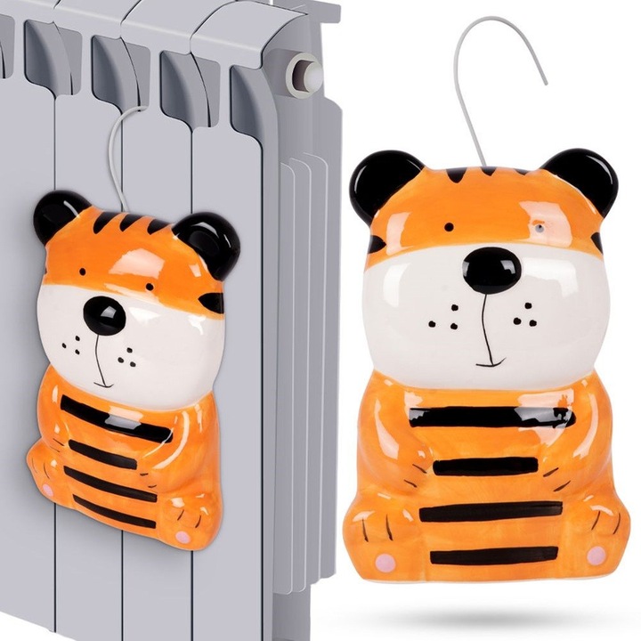 Керамичен овлажнител за радиатор, VILDE, тигър, 240 мл, оранжев, 11x4x16,5 см