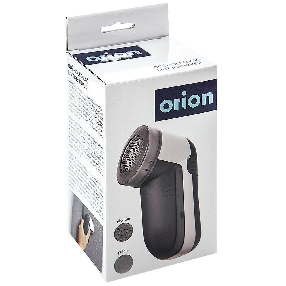 Aparat de îndepărtat scamele Orion, 3 lame, gri/alb, 14x6cm, set cu perie și husă