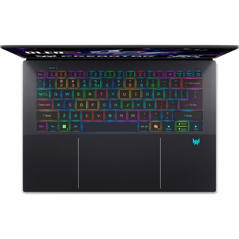 Laptop Acer Gaming 14.5'' Predator Triton 14 AI PT14-52T, 2.8K OLED 120Hz Touch, Procesor Intel® Core™ Ultra 9 288V (12M Cache, up to 5.10 GHz), 32GB LPDDR5X, 2TB SSD, GeForce RTX 5070 8GB, Win 11 Pro, Charcoal Black