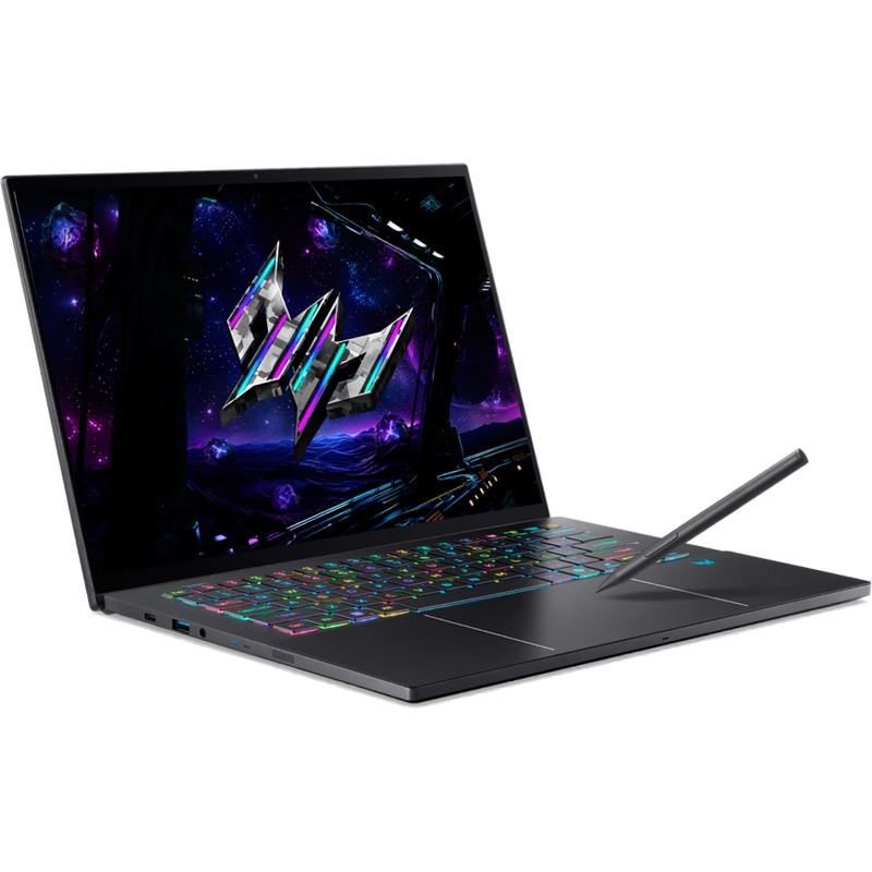Laptop Acer Gaming 14.5'' Predator Triton 14 AI PT14-52T, 2.8K OLED 120Hz Touch, Procesor Intel® Core™ Ultra 9 288V (12M Cache, up to 5.10 GHz), 32GB LPDDR5X, 2TB SSD, GeForce RTX 5070 8GB, Win 11 Pro, Charcoal Black