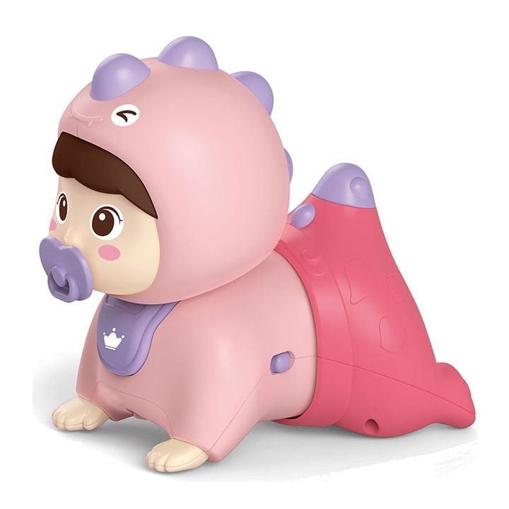 Фигурка катерещ се динозавър, хуангър, интерактивна играчка със звуци, 18 месеца+, многоцветен