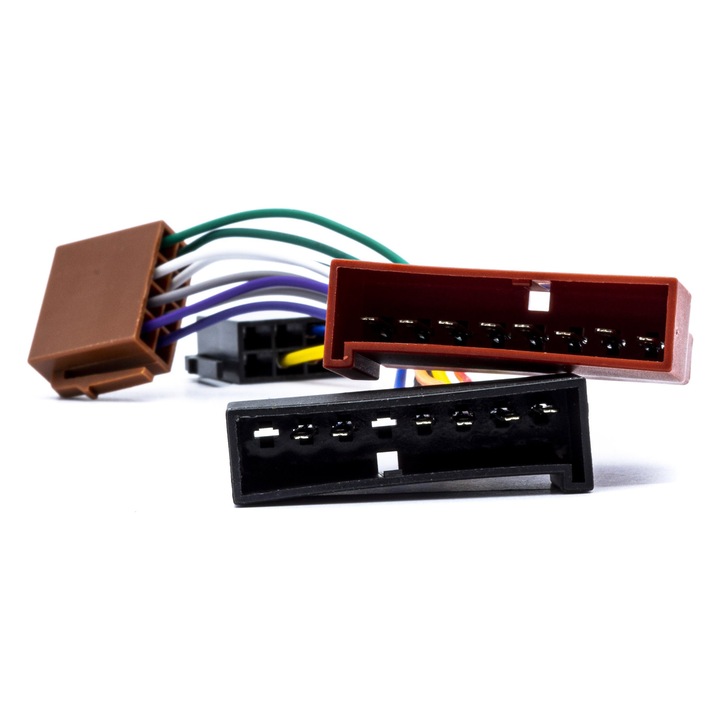 Adapter radio ISO Einparts Automotive pentru Ford, Jaguar, Lincoln, Mercury, 14-pin la 2x8-pin, conectare simpla