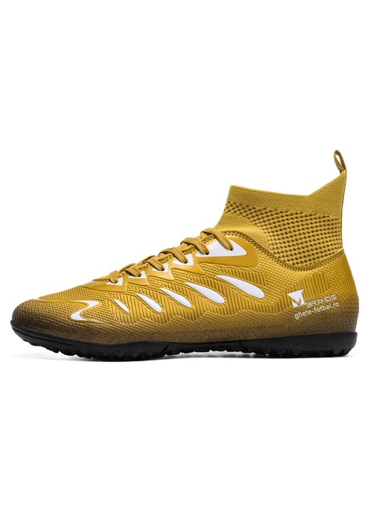 Ghete de fotbal MBrands, 8.8 cu glezna pentru teren sintetic, Galben
