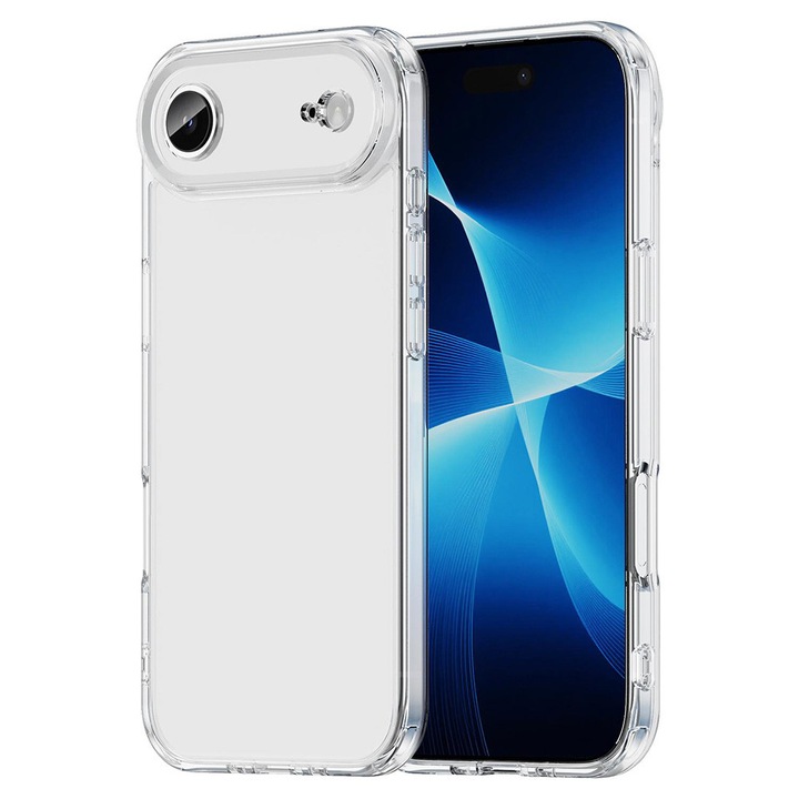Husa protectie compatibila cu iPhone 17 Air, Ultra Slim, Din Silicon, Transparent