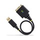 USB кабел Startech 1P1FFC-USB-SERIAL Черен 30 см