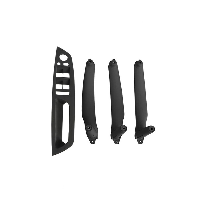 Set manere usi interioare, BMW X5 X6 E70 E71, Negru, cu buton oglinzi retractabile
