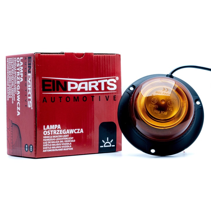 Lampa de semnalizare LED 54W, Einparts Automotive, pomarancie, montaj pe magnet, 12-24V