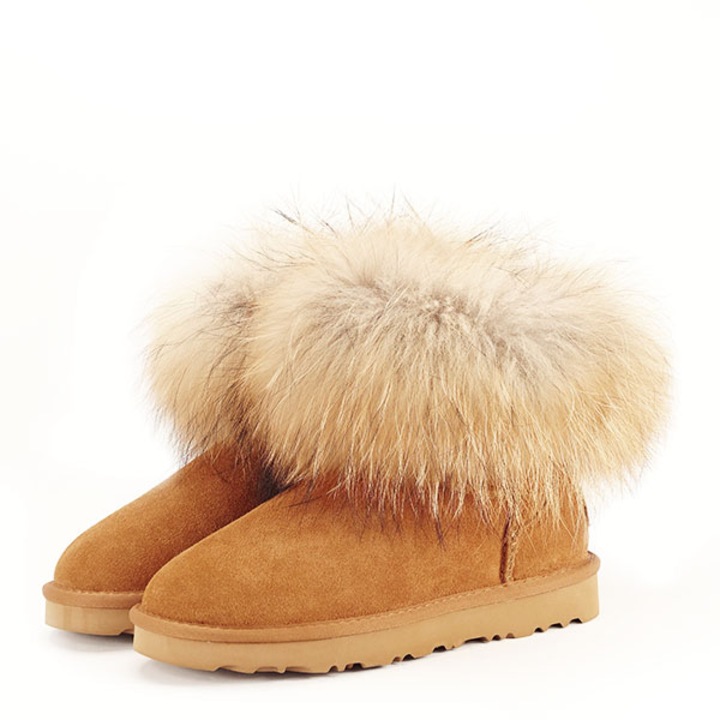 Светлокафяви боти от естествена кожа Alissa 110 9244, Светлокафяв