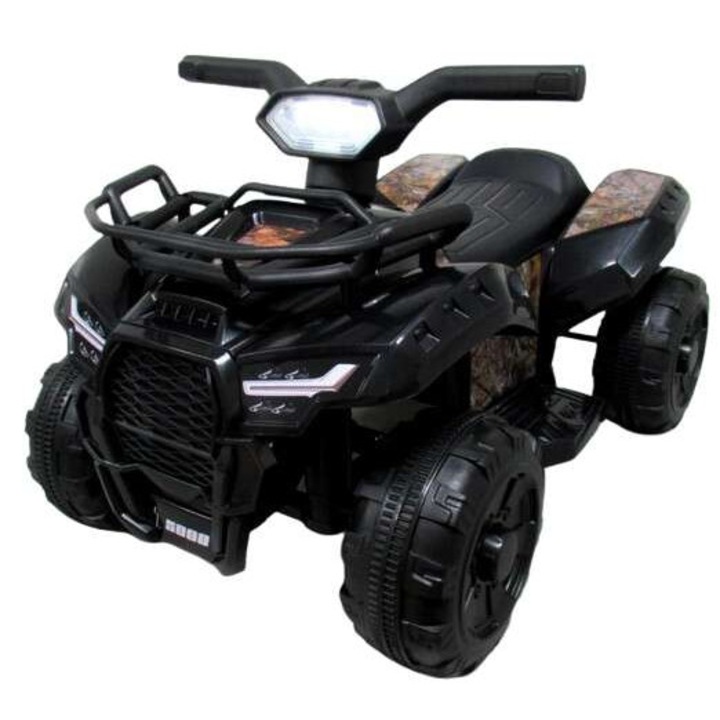 Quad electric R-SPORT J8AAA cu efecte de sunet și lumină, negru, pentru copii 3 ani, telecomandă