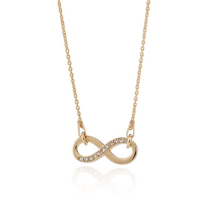 Colier elegant simbol infinit decorat cu zirconiu cubic – Argint 925 placat cu Giorre