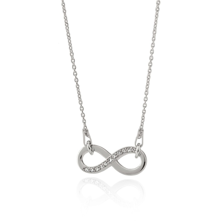Colier elegant simbol infinit decorat cu zirconiu cubic – Argint 925 placat cu Giorre