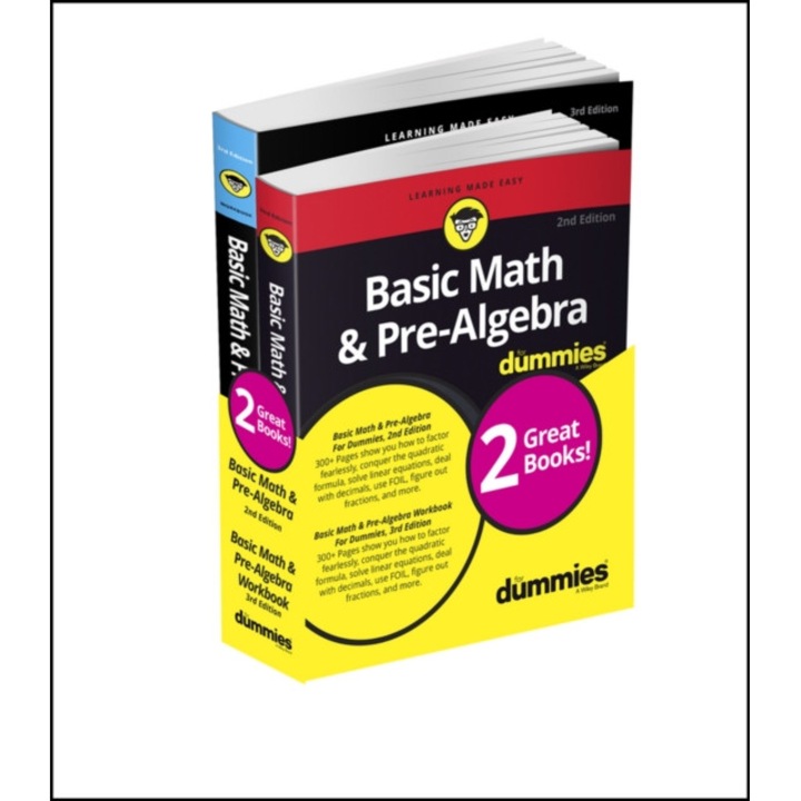 Basic Math & Pre-algebra For Dummies Book + Workbook Bundle - Mark Zegarelli