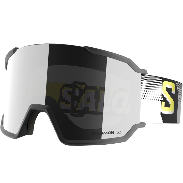 Ochelari ski Salomon adulti S/View 3, BK PIXEL/Super White