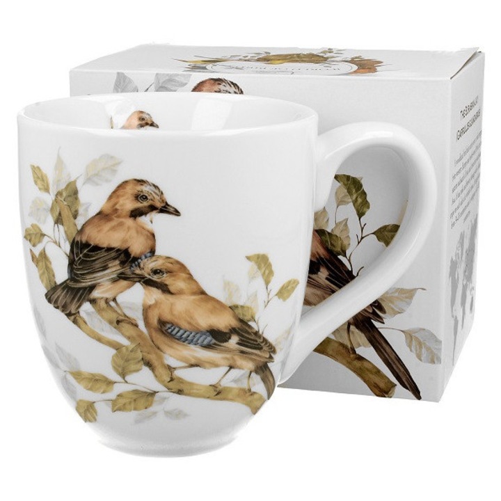 Cana XXL Duo Ptasi swiat, 1000 ml, crem, 12x13,5cm