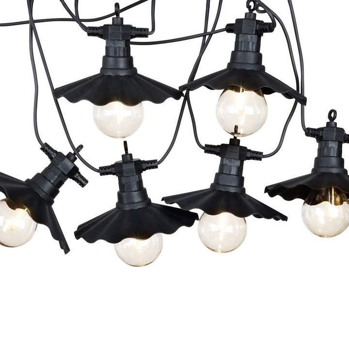 Ghirlanda decorativa exterioara Artemis, 6 becuri LED, transparenta, 5,5m, cu functie timer