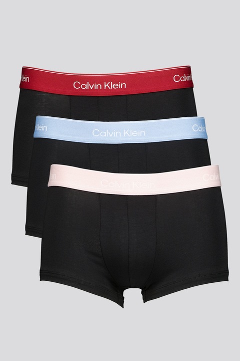 CALVIN KLEIN, Logós boxer szett - 3 db, Bordó/Fekete