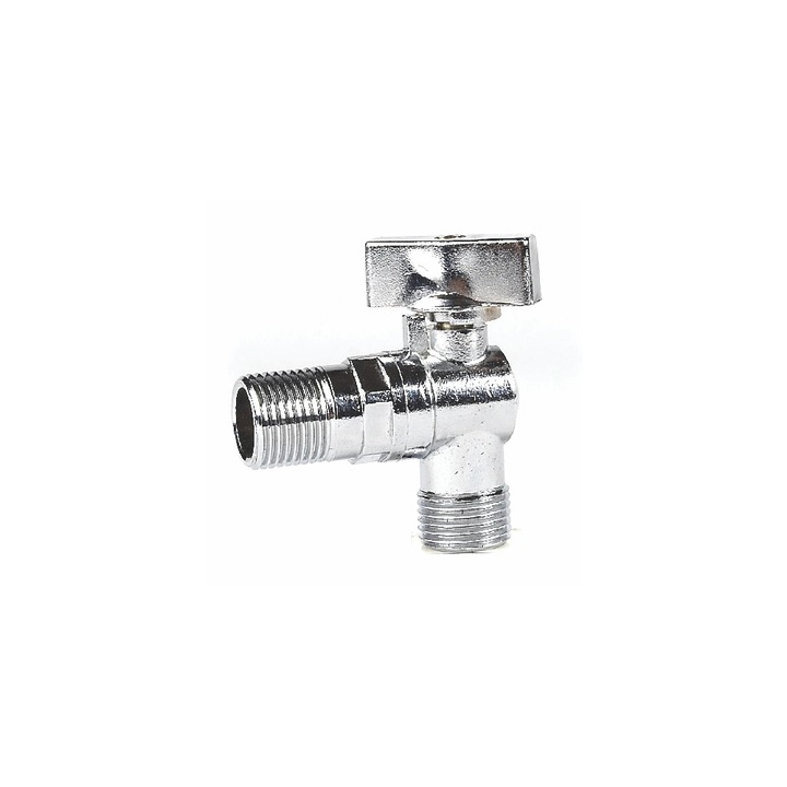 Robinet coltar pentru apa cu rozeta, 1/2" x 3/8", Premium