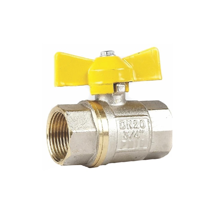 Robinet sfera pentru gaz filet interior - interior, 3/4", Premium