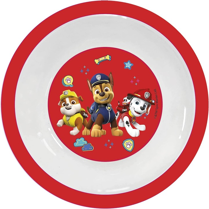 Bol de plastic, PROCOS, Psi Patrol, 15cm, set 1 buc.