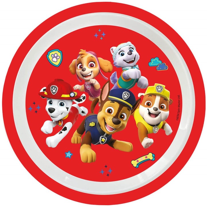 Farfurie reutilizabila PSI PATROL, 20cm, set 1 buc.