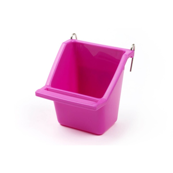 Hranitor Pasari Colivie, Adapator Plastic, S 7cm JKA, Agatatoare Metalica, Hrana si Apa