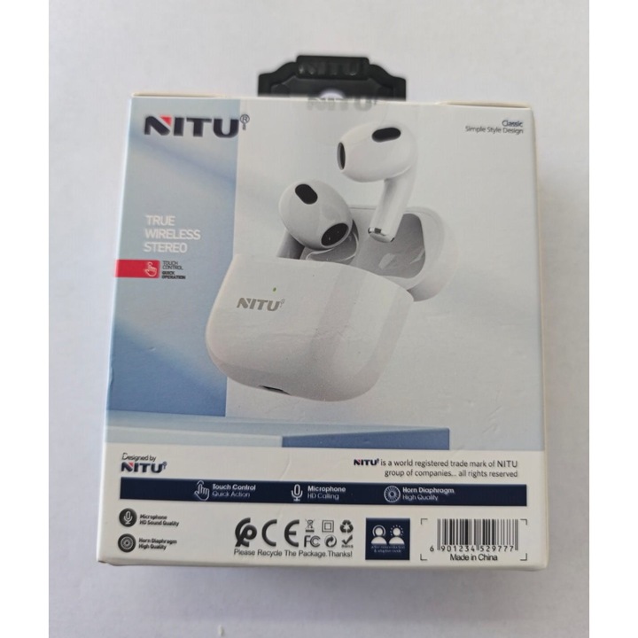 Vezeték nélküli fülbe helyezhető Bluetooth 5.0 fülhallgató, Android és iOS kompatibilis, extra mély és kristálytiszta magas hang, zajszűrő