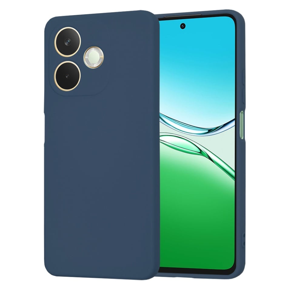 Husa pentru Oppo A5 Pro 5G / A5 Pro 4G, SKYDDAR INNOVATION, din Silicon Catifelat, SoftElegance, Bleumarin, set cu sticker