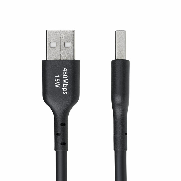 USB кабел Startech USB2AC4MBKE Черен