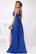Дълга синя рокля от тафта, Rn 2447am