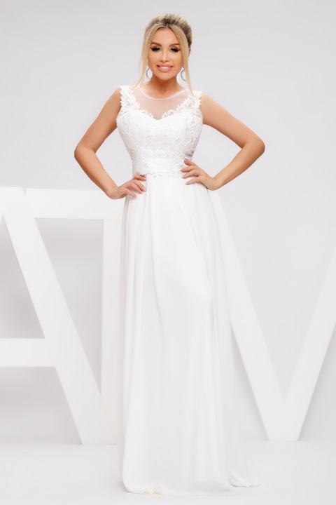 Rochie lunga alba de mireasa, RN 2873