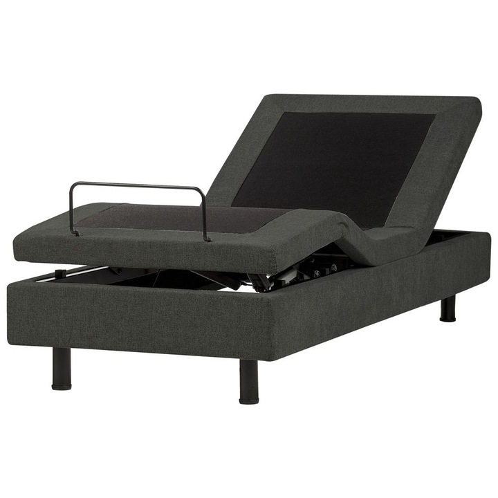 Állítható ágy fejtámla nélkül Duke ii 80 x 200 cm Sötétszürke