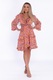 Рокля тип "бейби дол" с цветен принт, Rn 2902f