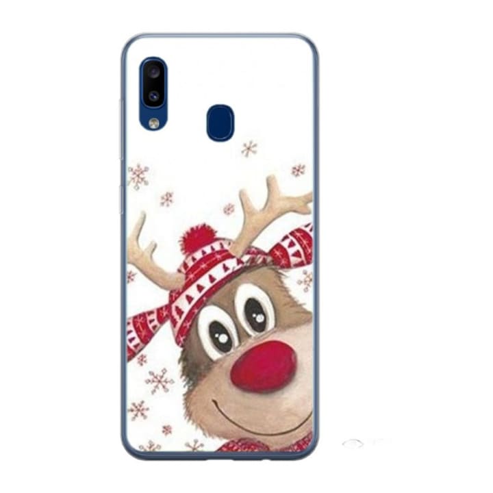 Husa personalizata HQ Print si Folie de Silicon pentru Samsung Galaxy A40, Reindeer #3, S1D1M0053, Atlas