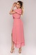 Rózsaszín voál midi ruha, RN 2723rp