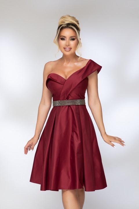 Рокля миди бордо бейби-дол, М