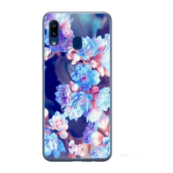Husa personalizata HQ Print si Folie de Silicon pentru Samsung Galaxy A40, Flowers #2, S1D1M0038, Atlas