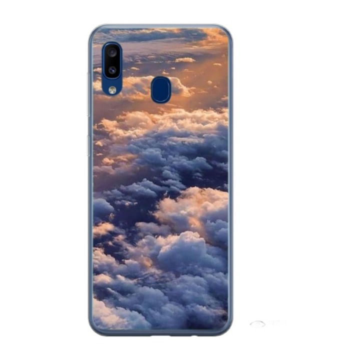 Husa personalizata HQ Print si Folie de Silicon pentru Samsung Galaxy A40, Beautiful Sky, S1D1M0277, Atlas